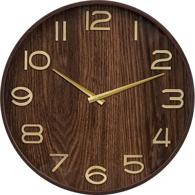 Obrázok produktu pre Nástenné hodiny Eazy Living Ø 38 cm Garance tmavé drevo