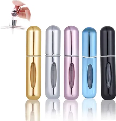 Produktbild von 5 Stück 5ml Parfümzerstäuber Nachfüllbare, Mini Reisen Portable für Männer oder Frauen Reise oder Nacht heraus