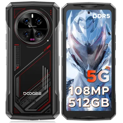 Produktbild von DOOGEE V40 Outdoor Handy Ohne Vertrag 5G - MediaTek Dimensity 7300 Android 14 Handy, 32GB RAM + 512GB ROM Outdoor Smartphone, Rugged Baustellenhandy