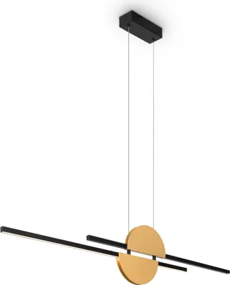 Image de Suspension moderne noir et or Skyline LED 26W blanc neutre Maytoni