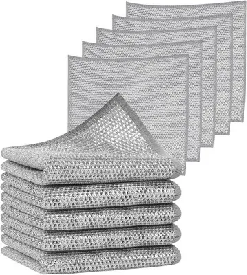 Image de Chiffons en fil métallique 30 x 30 cm, lot de 10