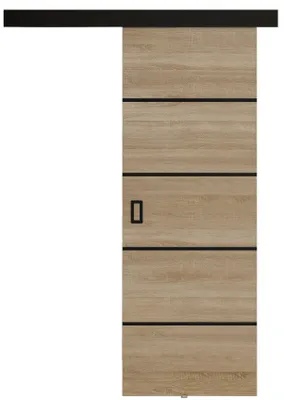 Produktbild von KIER FURNITURE Schiebetür Komplettset WERDI PLUS Sliding Door, Raumteiler Schiebetür Brown 66x205x1,6 cm
