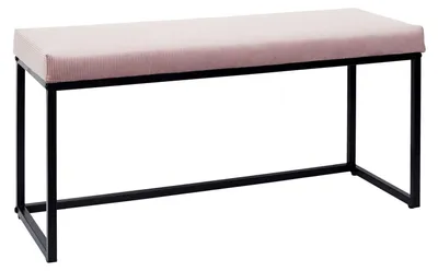Zdjęcie produktu dla ŁAWKA TAPICEROWANA Donore różowa 39 x 100 x 49 cm
