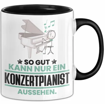 Produktbild von Konzertpianist Geschenk Tasse So Gut Kann Nur Ein Konzertpianist Aussehen Geschenkidee Kaffee-Becher (Schwarz)