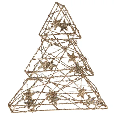 Produktbild von com-four® LED Deko Baum Weihnachten - Weihnachtsdekoration Tannenbaum mit LED und Timer - Aufsteller Weihnachtsbaum mit warm-weißem Licht