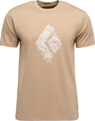 Beige T-Shirt von Black Diamond mit grafischem Logo in der Mitte.