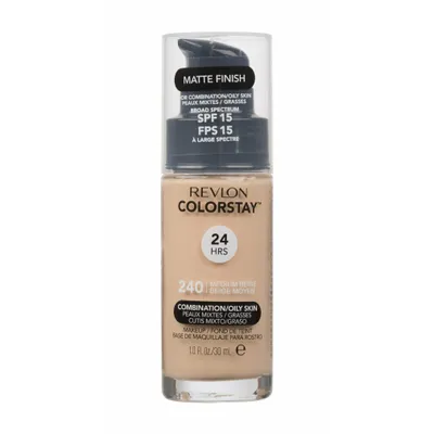 Zdjęcie produktu dla Revlon ColorStay Makeup for Combination/Oily Skin SPF 15, Skóra mieszana, Skóra tłusta, Odcień medium skin, Medium Beige, Matowy, Step 1: Shake well Step 2: Apply a small dab to one area at a time, and—this is...