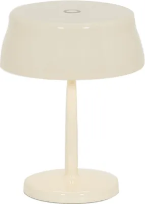 Produktbild von Zafferano Sister Light Mini Wi-Fi Smart LED-Tischlampe, elfenbeinfarben, wiederaufladbar und dimmbar - 2200-2700-3000-4000 K, 3,2 W, Höhe 17 cm