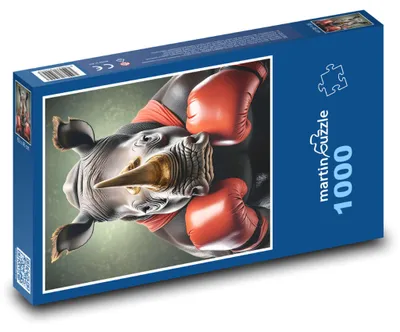 Zdjęcie produktu dla martinpuzzle - Puzzle 1000 elementów - Fantastyczny nosorożec