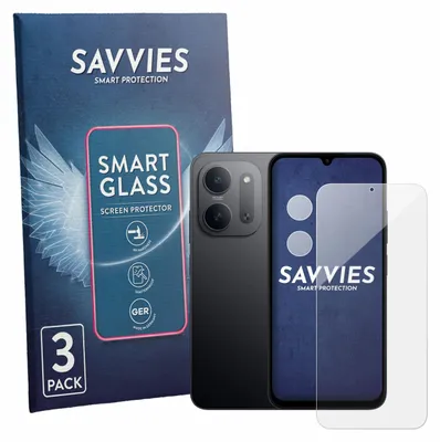 Produktbild von 3x Savvies Schutzglas Folie für Xiaomi Redmi 17C 5G (Display+Kamera) 9H Panzer Schutzfolie Glas Displayschutz klar transparent