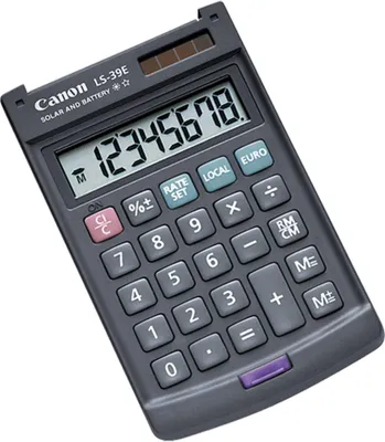 Immagine prodotto di Canon LS-39E - Calcolatrice - 8 cifre - Pannello solare, batteria - Grigio scuro