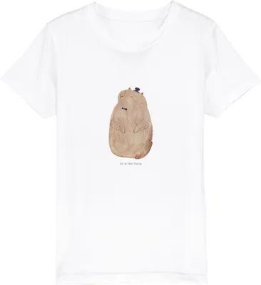 Produktbild von Mr. & Mrs. Panda Kleinkinder T-Shirt Murmeltier 12-14 Jahre (152/164) - Weiß - Geschenk, Freundlichkeit, Fröhlichkeit, Knigge, Kindershirt, Respekt, Teenager, Kinder, Öko