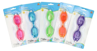 Produktbild von Taucherbrille mit verstellbarem Gummiband und Riemen, mehrfarbig, zum Schwimmen