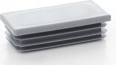 Immagine prodotto di LogistSystem Tappo a lamelle 10x40 mm per tubi rettangolari - Tappo rettangolare grigio - Coprire i tubi in plastica PE - Tappo per coprire i tubi in acciaio