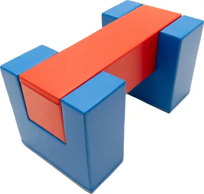 Image de IGLU SET Balance Bridge 3 - Bleu/Rouge - Pont d'équilibre coloré en briques de mousse pour enfants
