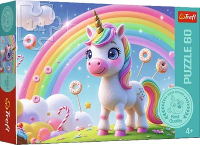Obrázek produktu pro Barevný Jednorožec - Puzzle 60 dílků od TREFL