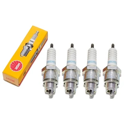 Obrázok produktu pre Sada zapaľovacích sviečok NGK 4x BR6HSA zapaľovacia sviečka s potlačeným rušením, 12,7 mm krátky závit Ø 14,0 mm šesťhran 20,8 mm, medzera medzi elektródami 0,75 mm, tepelná hodnota 6, 4296 / 4461