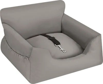 Produktbild von tectake® Hundeautositz Milow mit Sicherheitsleine und 2 Befestigungsgurten, längenverstellbar 55 x 50 x 29 cm
