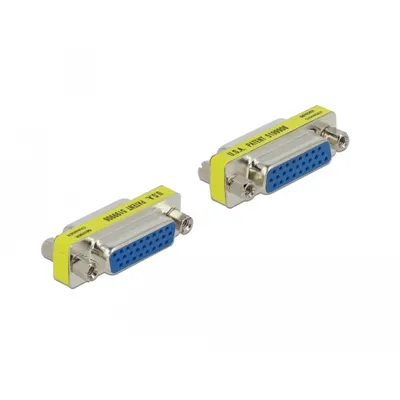 Produktbild von DeLOCK D-Sub HD 26 Pin Gender Changer Buchse zu Buchse, D-Sub 26pin, D-Sub 26pin, Silber