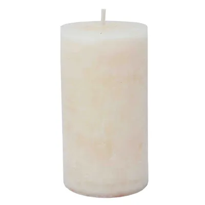 Produktbild von Stumpenkerze champagner durchgefärbt aus Paraffinwachs Höhe 10cm