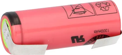 Produktbild von Sanyo UR18500Y 1300mAh Li-ion Akku mit U-Lötfahne