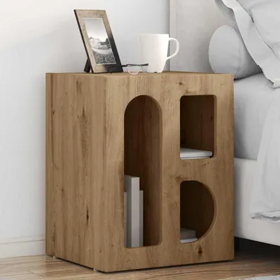 Immagine prodotto di vidaXL Comodino 2 pezzi Rovere artigianale 40 x 35 x 50 cm Materiale a base di legno