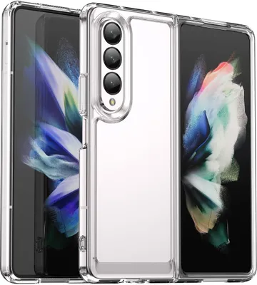 Produktbild von König Design Hülle kompatibel mit Samsung Galaxy Z Fold4 5G Kunststoff Soft Handyhülle - Handy Case Transparent