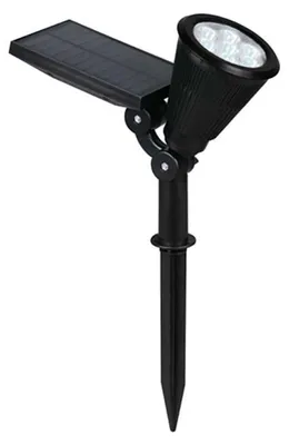 Immagine prodotto di Luce solare a LED RGB, nera, cambia colore, batteria ricaricabile, H 36 cm