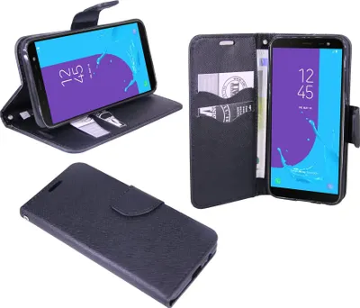 Obrázek produktu pro Samsung Galaxy J6 2018 pouzdro na mobilní telefon flipové pouzdro ochranné pouzdro na smartphone černé