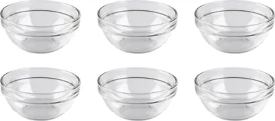 Produktbild von Luminarc 925944 Empilable Schüssel aus Glas, Ø 10,5cm, klar (6er Pack)