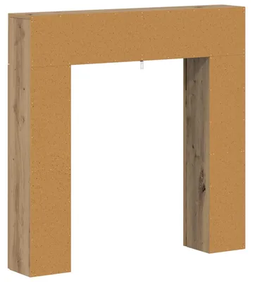 Image de Bordure de sol en bois imitation chêne, dimensions 102 x 18 x 100,5 cm