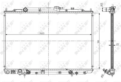 Produktbild von NRF 56052 Kühler Wasserkühler Motorkühler