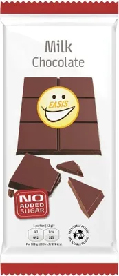 Produktbild von EASIS Milk Chocolate 85g - Milchschokolade ohne Zuckerzusatz
