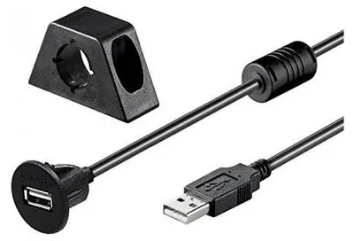 Obrázek produktu pro Goobay USB2.0 - USB2.0, 1.2m, 1,2 m, USB A, USB A, USB 2.0, Samec/samice, Černá