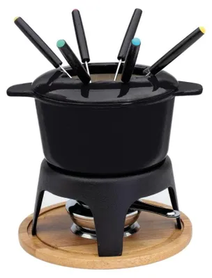 Image de Baumalu - Set de fondue en fonte - Diamètre 17 cm - Pour 6 personnes