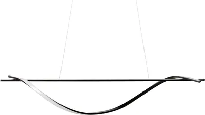 Zdjęcie produktu dla BELIANI Lampa wisząca czarna aluminium zintegrowane oświetlenie LED spirala dekoracyjna do salonu nowoczesna