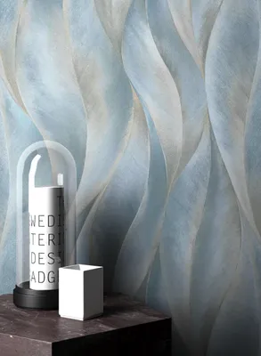 Produktbild von NEWROOM Tapete Shae Blau Vliestapete - Floral Leicht Glänzend Blätter  Germany