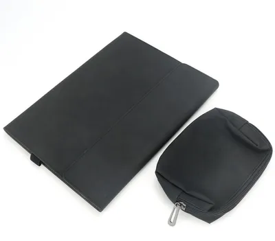 Productafbeelding van INF Folio-hoes van schapenvacht en microvezel met stand en power pouch voor Surface Pro 10, compatibel met Microsoft Surface Pro 10 (TPU soft shell)