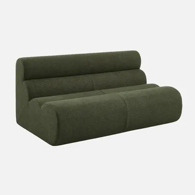 Immagine prodotto di Poltrona bouclé strutturata, 2 posti, Verde kaki