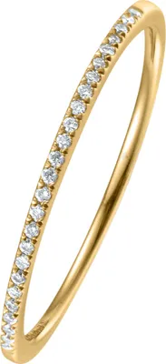 Produktbild von 750er Gelbgold Memory Ring 34 x Diamanten zus. ca. 0,08 ct. Krappenfassung Gr. 54