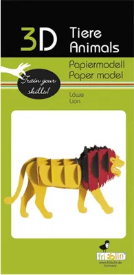 Image de modèle 3D en papier - Lion