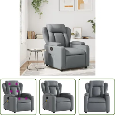 Produktbild von The Living Store Massagesessel Grau Kunstleder