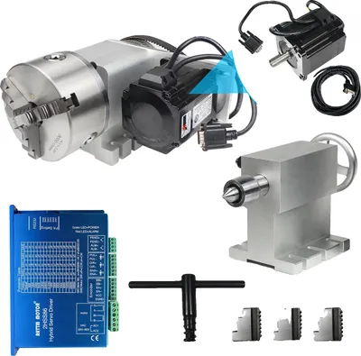 Image de Kit d'axe rotatif, 3 mandrins, compatible avec servomoteur NEMA 34, avec 4,5 N proche