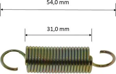 Produktbild von Auspufffeder, 54mm, gold eloxiert