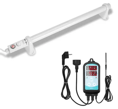 Productafbeelding van Eikuavons plantenverwarming, 90W, met temperatuurregelaar, 700 mm verwarmingsbuis voor kas en koudekas