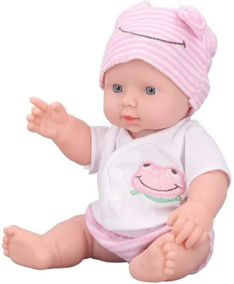 Image de Poupée pour bébé en silicone, 30 cm - Aspect réaliste - Peau réaliste - Yeux très réalistes - Durable - Forme semblable à celle d'un bébé