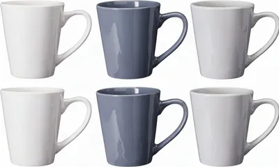 Image de Ensemble de mugs Cookinglife - Mugs en porcelaine - Siaki - 350 ml - 6 pieces