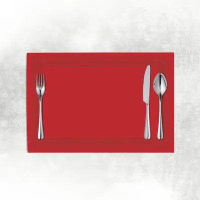 Produktbild von Tischsets aus Vliesstoff in Rot, mit Webkante in Bordeaux, 40 x 30 cm, 250 Stück - Mank