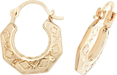 Image de Boucles d'Oreilles Créoles Fille Or 375/1000; TRS26376