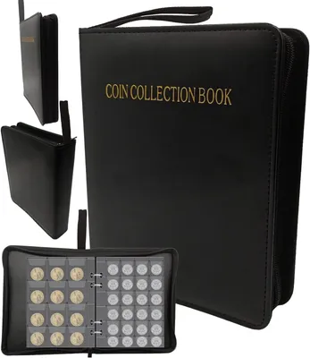 Immagine prodotto di Collezionista di monete, album con 600 tasche, album per monete, 30 pagine, adatto per monete